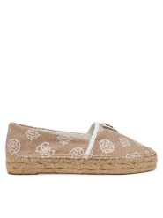 Guess Espadryle FLJDNN FAL14 Beżowy. Brązowe espadryle Guess, z aplikacjami, z materiału, bez obcasa, bez zapięcia. Za 247.00 zł.