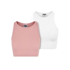 Top W Prążki Dla Kobiet (zestaw 2 Sztuk). Brązowe topy Urban Classics, xl, bez wzorów, bez kołnierzyka, bez ramiączek. Za 72.99 zł.