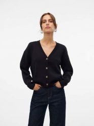 Vero Moda Kardigan w kolorze czarnym rozmiar: L. Czarne kardigany Vero Moda, l, bez wzorów. Za 106.57 zł.
