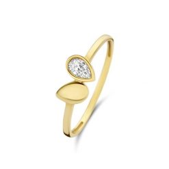 Beloro Pierścionek Beloro Jewels Monte Napoleone Natalia złoty - 9-karatowe złoto Pierścionki 1 ct Damski. Żółte pierścionki Beloro, z cyrkonią, złote. Za 383.99 zł.