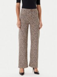 Guess Jeansy W5YA1A WHFP2 Brązowy Wide Leg. Brązowe jeansy Guess, z aplikacjami. Za 479.99 zł.