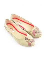 Goby Baleriny w kolorze beżowym ze wzorem rozmiar: 42. Brązowe baleriny Goby, bez wzorów, bez obcasa. Za 130.99 zł.