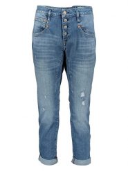 Herrlicher Dżinsy - Boyfriend fit - w kolorze niebieskim rozmiar: W24. Niebieskie jeansy Herrlicher, z aplikacjami, z podwyższonym stanem. Za 127.35 zł.