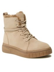 Jenny Fairy Trzewiki WS5888-12 Beżowy. Brązowe botki Jenny Fairy, bez wzorów, z materiału, bez obcasa, na płaskiej podeszwie, bez zapięcia. Za 119.99 zł.