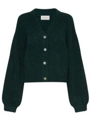 MOSS COPENHAGEN Kardigan "Petrinelle" w kolorze ciemnozielonym rozmiar: L/XL. Zielone kardigany Moss Copenhagen, l, bez wzorów, z poliamidu. Za 144.92 zł.