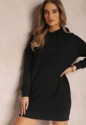 Czarna Bluza Długa z Kapturem Posetrius. Czarne bluzy Renee, m, bez wzorów, z jeansu, z kapturem. Za 69.99 zł.