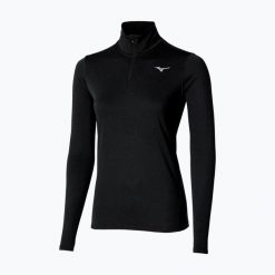Bluza do biegania damska Mizuno Core Impulse Half Zip Tee. Czarne bluzy Mizuno, l, bez wzorów, z poliesteru, bez kaptura. Za 129.99 zł.