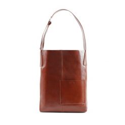 Shopperka damska FL29 ELVORIA brązowa. Brązowe shopper Solier, bez wzorów, ze skóry, casualowe, na ramię, bez dodatków. Za 259.00 zł.