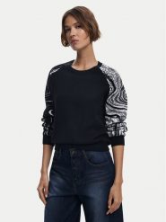Desigual Sweter Kodiak 25WWJF28 Czarny Regular Fit. Czarne swetry Desigual, xl, bez wzorów, z wiskozy, bez ramiączek. Za 429.99 zł.