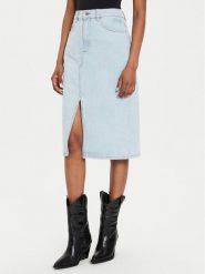 Gestuz Spódnica jeansowa Denia 10909237 Niebieski Regular Fit. Niebieskie spódnice Gestuz, bez wzorów, z bawełny. Za 569.99 zł.