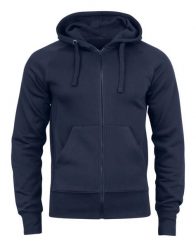 Clique Harper bluza z kapturem na zamek unisex - kieszeń kangurka – dark navy. Niebieskie bluzy CLIQUE, s, bez wzorów, z bawełny, z kapturem. Za 307.40 zł.