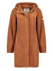 Geographical Norway Płaszcz polarowy "Tartine" w kolorze karmelowym rozmiar: S. Brązowe płaszcze Geographical Norway, s, bez wzorów, z polaru, bez kaptura. Za 175.26 zł.