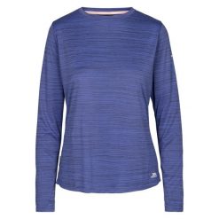 Top Damski Z Długim Rękawem Sportowy Nettil. Niebieskie koszulki sportowe Trespass, bez wzorów, bez ramiączek, trekkingowe. Za 89.99 zł.