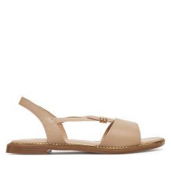 Sandały Lasocki. Brązowe sandały Lasocki, bez wzorów, bez obcasa, na płaskiej podeszwie, bez zapięcia. Za 129.99 zł.