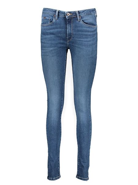 Pepe Jeans Dżinsy - Skinny fit - w kolorze niebieskim rozmiar: W27/L32. Niebieskie jeansy Pepe Jeans, l, z aplikacjami, z podwyższonym stanem. Za 100.52 zł.