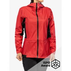 Kurtka przeciwdeszczowa damska Berghaus MTN Guide Hyper Alpha Jacket. Czerwone kurtki sportowe Berghaus, bez wzorów, bez kaptura, trekkingowe. Za 959.99 zł.