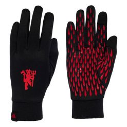 Rękawice Manchester United Home Fieldplayer. Czarne rękawiczki Adidas, bez wzorów, sportowe. Za 195.50 zł.