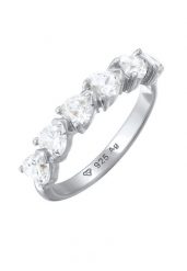 Elli Pierścionek z Kamieniami Damskie Serce Cyrkonia Biały 925 Sterling Silver Walentynkowy Pierścionki 1 ct. Białe pierścionki Elli, z cyrkonią, srebrne. Za 173.39 zł.