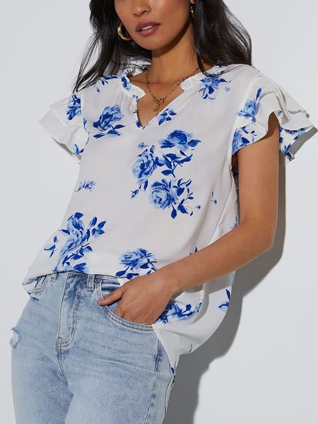 LA Angels Bluzka w kolorze kremowo-niebieskim rozmiar: L. Brązowe bluzki LA Angels, l, bez wzorów, bez kołnierzyka, bez ramiączek. Za 70.24 zł.