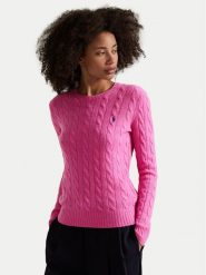 Polo Ralph Lauren Sweter 211971865008 Różowy Slim Fit. Czerwone swetry Polo Ralph Lauren, s, bez wzorów, z wełny, bez ramiączek. Za 989.99 zł.