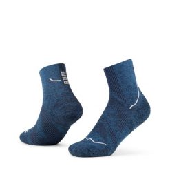Skarpetki sportowe dla dorosłych BUFF DryFlx Quarter Socks. Niebieskie skarpety Buff, bez wzorów, z elastanu. Za 109.99 zł.