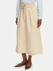 BOSS Spódnica trapezowa C_Vakola 50558615 Beżowy Regular Fit. Brązowe spódnice Boss, bez wzorów, z wiskozy, trapezowe. Za 799.99 zł.