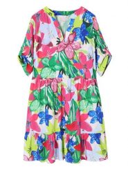 TATUUM Sukienka "Netuno" ze wzorem rozmiar: 44. Sukienki Tatuum, na imprezę, s, bez wzorów, z wiskozy, klasyczne, bez kołnierzyka, bez ramiączek, midi. Za 199.03 zł.