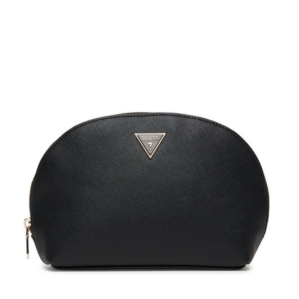 Kosmetyczka Guess. Czarne kufry i kosmetyczki Guess, z aplikacjami, bez dodatków. Za 149.99 zł.