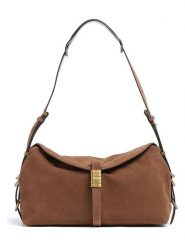 Pinko Skórzana torebka w kolorze jasnobrązowym - 32 x 19 x 12 cm rozmiar: onesize. Brązowe torby na ramię Pinko, bez wzorów, z materiału, na ramię, bez dodatków. Za 1,348.82 zł.
