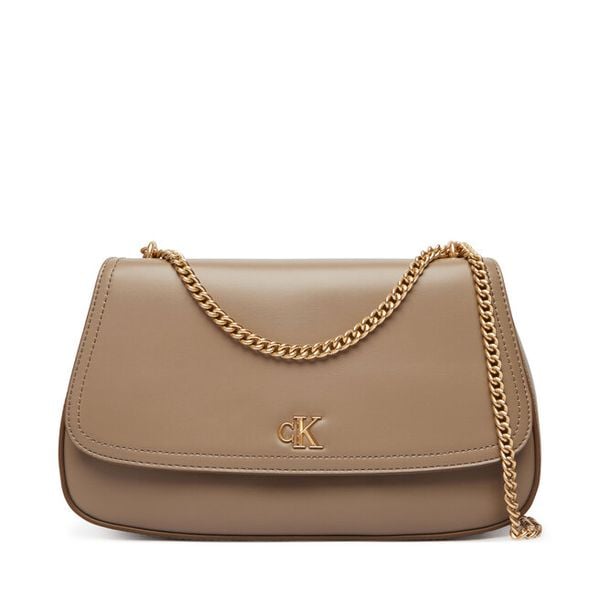 Torebka Calvin Klein. Brązowe torebki klasyczne Calvin Klein, bez wzorów, bez dodatków. Za 392.99 zł.