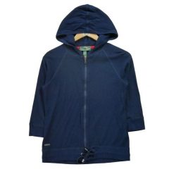 Second life - Damski sweter z pełnym zamkiem - Stan dobry. Niebieskie golfy RALPH LAUREN, bez wzorów, bez ramiączek. Za 89.42 zł.