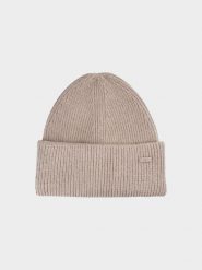 4F Czapka zimowa damska - brązowa M. Brązowe czapki 4f, bez wzorów, z materiału. W wyprzedaży za 39.99 zł.