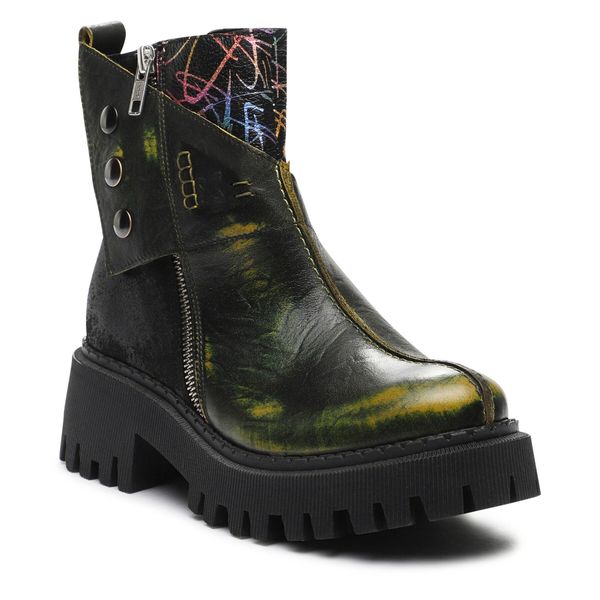 Botki Maciejka. Czarne botki Maciejka, bez wzorów, bez obcasa, na płaskiej podeszwie, bez zapięcia. Za 549.99 zł.