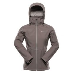 Kurtka damska trekkingowa softshell Alpine Pro Hoora 2. Brązowe kurtki sportowe Alpine Pro, bez wzorów, z softshellu, bez kaptura, trekkingowe. W wyprzedaży za 499.00 zł.