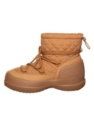 Moon Boot Botki zimowe "Mezzaluna" w kolorze jasnobrązowym rozmiar: 40. Brązowe botki Moon Boot, na zimę, bez wzorów, z materiału, bez obcasa, bez zapięcia. Za 504.95 zł.