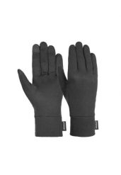 Rękawice jedwabne Reusch Silk liner TOUCH-TEC. Czarne rękawiczki REUSCH, bez wzorów, z jedwabiu, sportowe. W wyprzedaży za 104.93 zł.