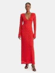 Bardot Sukienka koktajlowa Zenia 60239DB Czerwony Slim Fit. Czerwone sukienki Bardot, bez wzorów, z syntetyku, wizytowe, bez kołnierzyka, bez ramiączek. Za 609.99 zł.