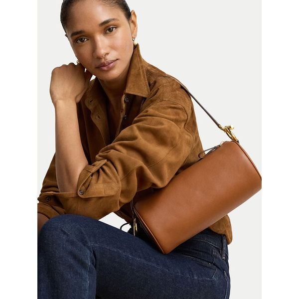 Torebka LAUREN RALPH LAUREN. Brązowe torebki klasyczne Lauren Ralph Lauren, bez wzorów, bez dodatków. Za 1,299.00 zł.