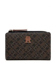 Tommy Hilfiger Duży Portfel Damski Th Monoplay Leather Med 7 Wallet AW0AW17417 Czarny. Czarne portfele TOMMY HILFIGER, bez wzorów, ze skóry. Za 229.99 zł.