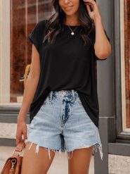 Milan Kiss Koszulka w kolorze czarnym rozmiar: XL. Czarne bluzki Milan Kiss, xl, bez wzorów, z bawełny, bez kołnierzyka, bez ramiączek. Za 119.95 zł.