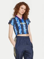 Adidas T-Shirt Tiro Cut 3-Stripes IX3728 Niebieski Slim Fit. Niebieskie t-shirty Adidas, l, bez wzorów, z syntetyku, bez kołnierzyka, bez ramiączek. Za 119.99 zł.