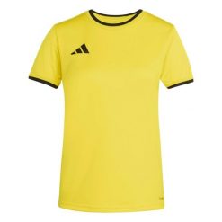 Koszulka damska adidas Entrada Jersey. Czarne bluzki Adidas, bez wzorów, z jersey, sportowe, bez kołnierzyka, bez ramiączek. Za 60.99 zł.