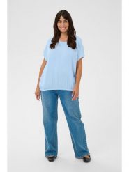 KAFFE curve Bluzka w kolorze błękitnym rozmiar: 48. Niebieskie bluzki KAFFE curve, bez wzorów, z wiskozy, bez kołnierzyka, bez ramiączek. Za 82.99 zł.