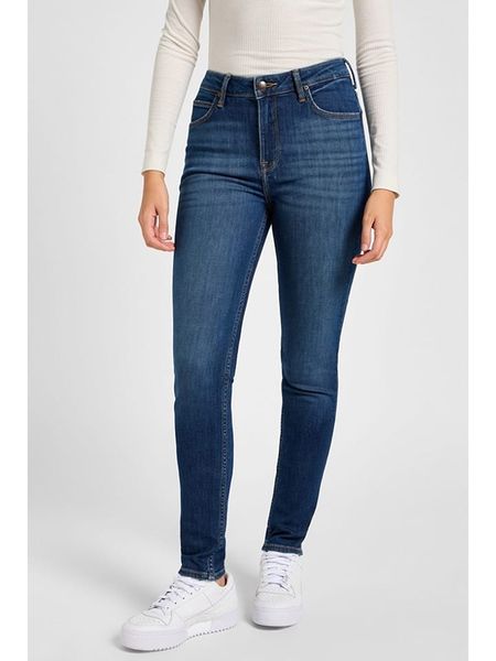 Lee Dżinsy - Skinny fit - w kolorze granatowym rozmiar: W29/L31. Niebieskie jeansy Lee, l, bez wzorów. Za 208.99 zł.