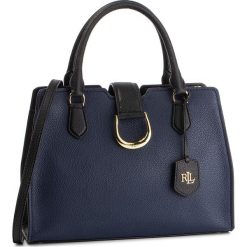 Torebka LAUREN RALPH LAUREN - Kenton 431724037009 Navy/Blk. Czarne torby na ramię Lauren Ralph Lauren, bez wzorów, ze skóry, na ramię, bez dodatków. W wyprzedaży za 709.00 zł.