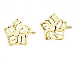 Złote kolczyki - kwiaty. Żółte kolczyki Apart, złote. Za 1,239.00 zł.