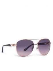 Guess Okulary przeciwsłoneczne GU00158 Czarny. Czarne okulary przeciwsłoneczne Guess, z aplikacjami, z tworzywa sztucznego. Za 329.99 zł.