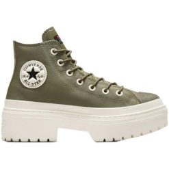 Buty Converse A11163C damskie. Zielone trampki Converse, bez wzorów, z syntetyku, bez zapięcia. Za 413.95 zł.