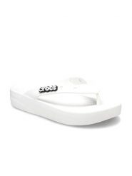Crocs Japonki "Classic Platform" w kolorze białym rozmiar: 34/35. Białe klapki Crocs, bez wzorów, z otwartym noskiem, bez obcasa, na platformie. Za 109.78 zł.