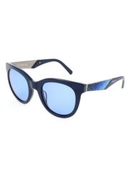 Swarovski Damskie okulary przeciwsłoneczne w kolorze granatowym rozmiar: 50. Niebieskie okulary przeciwsłoneczne SWAROVSKI, bez wzorów, z tworzywa sztucznego. Za 266.66 zł.